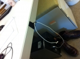 iPod cable holder